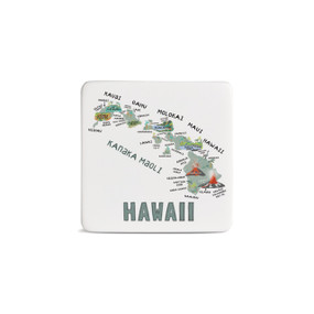 Hawaii State Magnet - Bone