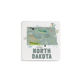 North Dakota State Magnet - Bone