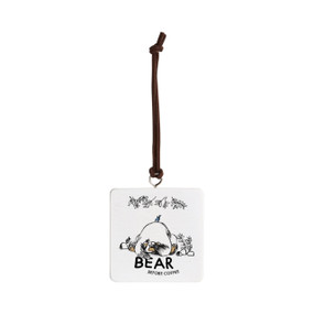 Bear Before Coffee Ornament - Bone