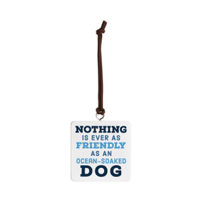 Ocean-Soaked Dog Ornament - Bone