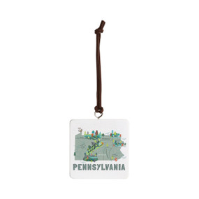 Pennsylvania State Ornament - Bone