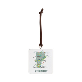Vermont State Ornament - Bone