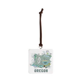 Oregon State Ornament - Bone