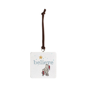 Believe Ornament - Bone