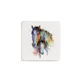 Horse Pair Magnet - Bone