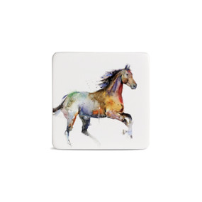 Running Horse Magnet - Bone