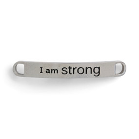I am Strong Shoe Charm - 43 x 6mm