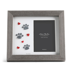 Paw Prints Gray Frame - 4x6in