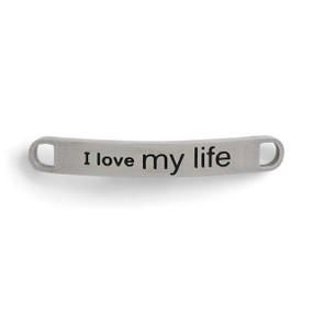 I Love my Life Shoe Charm - 43 x 6mm