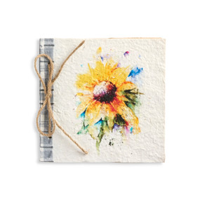 Sunflower Paper Mache Journal - 6.5in