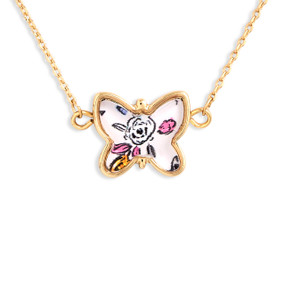 Dream Big Artful Butterfly Necklace - 16in(+2in extender)