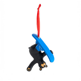 Snowboarder Bear Ornament