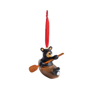 Kayak Bear Ornament