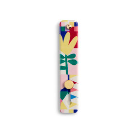 Folk Collage Multi Color Phone Grip Kickstand Strap 4" by Ampersand Design Studio