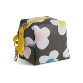 Cheerful Daisy Multi Color Earbud Case 3" x 3" by Ampersand Design Studio