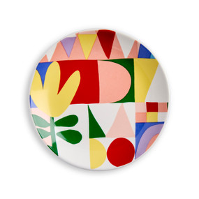 Bold Geometric Red Trinket Dish 4" by Ampersand Design Studio