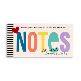 Notes to Friends Cream and Black Booklet 4" x 8" by Ampersand Design Studio