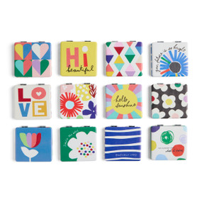 Set of 12 Multi Color Pocket Mirrors 2.75" x 2.75" by Ampersand Design Studio