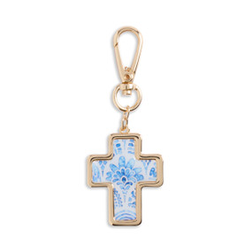 Gold Hope Artful Crosses Bag Charm 4"