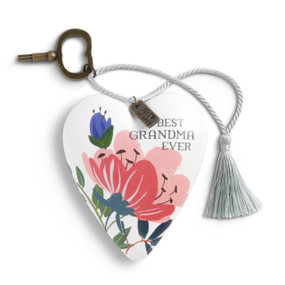 Best Grandma Ever Pink Recordable Art Heart 3.5" x 3.5" by Craig Lueck