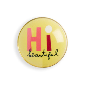 Hi Beautiful Gold Magnetic Frame Charm 1.5" by Ampersand Design Studio