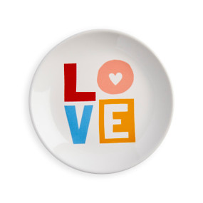 Love Off White Trinket Dish 4" by Ampersand Design Studio