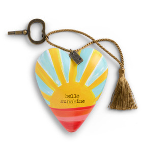 Hello Sunshine Gold Recordable Art Heart 1.5" by Ampersand Design Studio