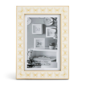 Floral Enamel Gold Frame 5" x 7" by Elisabeth Hays