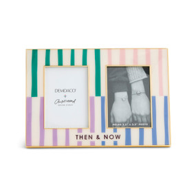 Then and Now BFF Navy Blue Double Frame 7.5" x 5" by Ampersand Design Studio