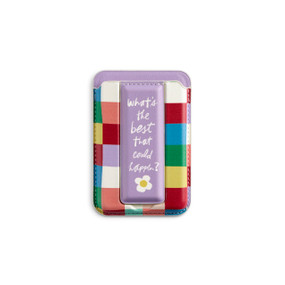 What's the Best That Could Happen Purple Mag Wallet 2.5" x 3.5" by Ampersand Design Studio