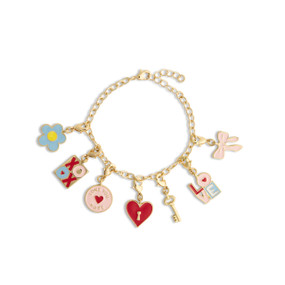 Love You More Gold Charm Bracelet 6" (with 1.5" Extender) by Ampersand Design Studio