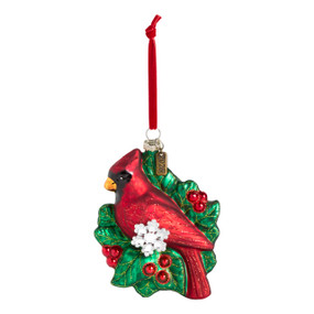 Cardinal Joy Blown Glass 2026 Dated Ornament