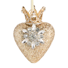 Love Warm Wish Glitter Heart Ornament