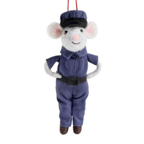 Policeman Paneer Mouse Ornament - 5in