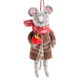 Schoolmaster Scurry Mouse Ornament - 5in