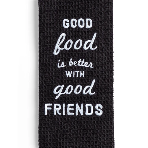 byDesign Serving Black & White Good Food & Friends Kitchen Boa 4" x 69" slide 