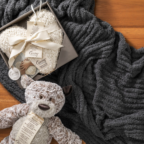 Giving Collection Cream Weighted Giving Heart 1.85lb slide 