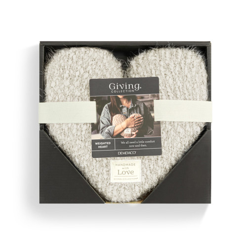 Giving Collection Cream Weighted Giving Heart 1.85lb slide 