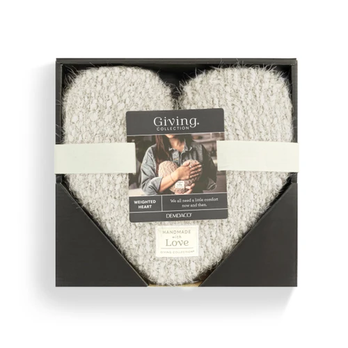 Giving Collection Cream Weighted Giving Heart 1.85lb slide 
