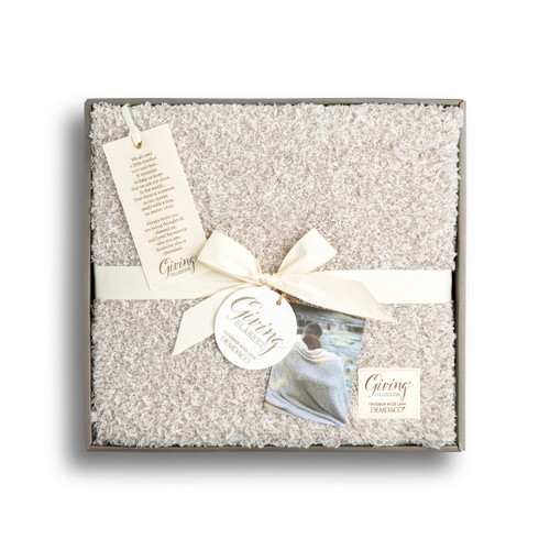 Giving Collection Taupe Giving Blanket 52" x 62" slide 