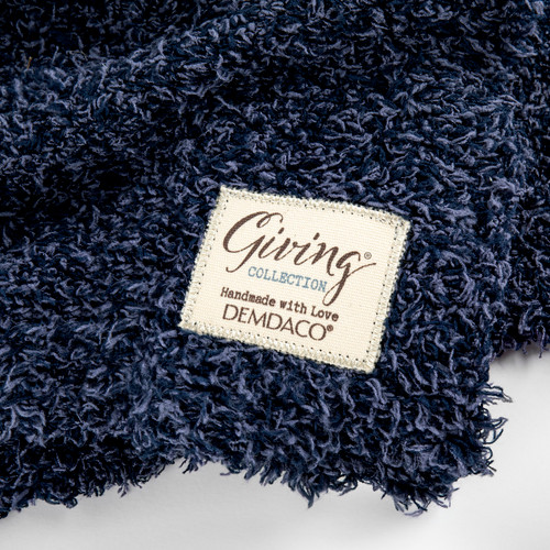 Giving Collection Navy Blue Giving Blanket 52" x 62" slide 