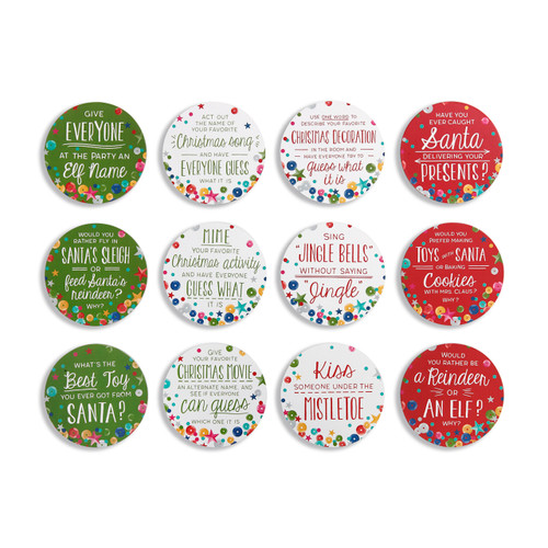 Holiday Party Accessory Conversation Coasters Set of 12 slide 