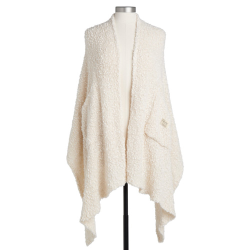 Giving Collection Cool Cream Giving Shawl With Pockets slide 