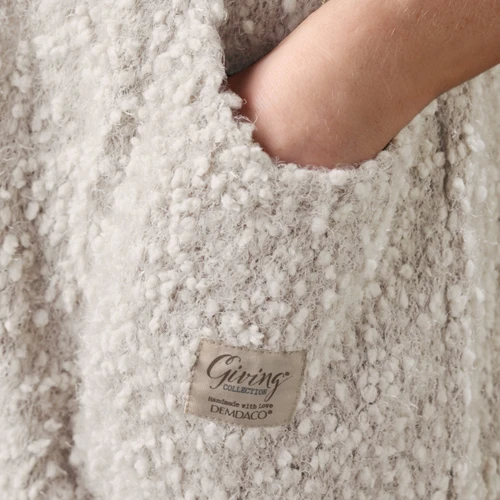 Giving Collection Cool Cream Giving Shawl With Pockets slide 