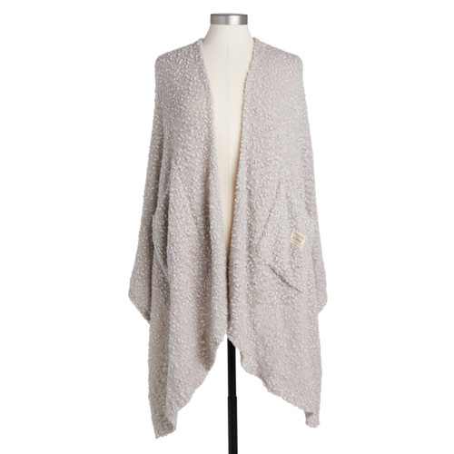 Giving Collection Light Taupe Giving Shawl With Pockets slide 