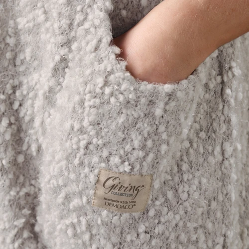 Giving Collection Light Taupe Giving Shawl With Pockets slide 