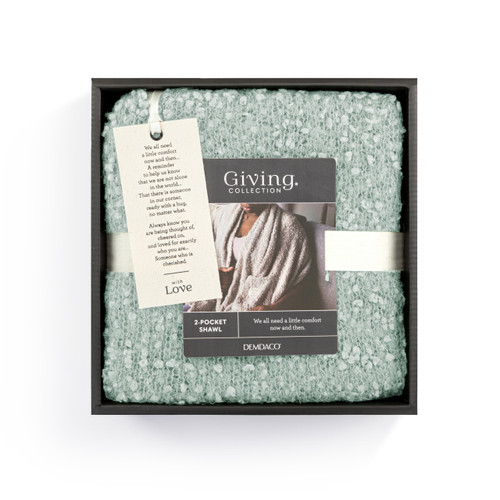 Giving Collection Light Sage Giving Shawl With Pockets slide 
