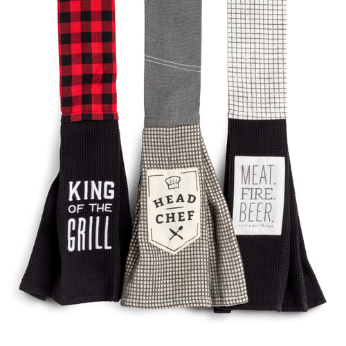 byDesign Serving Two-Toned Gray Head Chef Kitchen Boa 4" x 69" slide