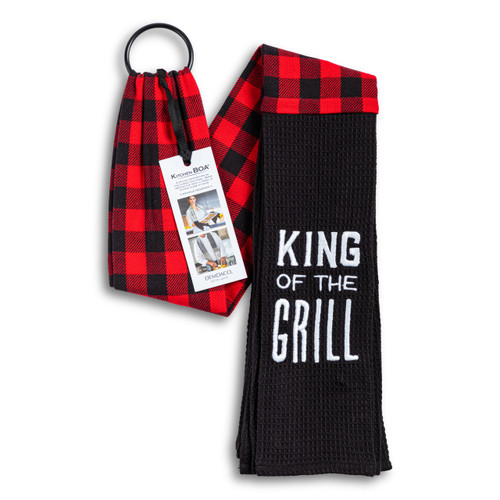 byDesign Serving Black & Red King of the Grill Kitchen Boa 4" x 69" slide 