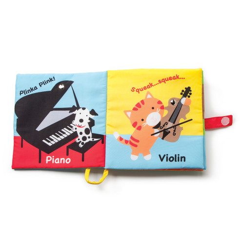 Love to Play Musical Friends Soft Sound Book Batteries Included slide 